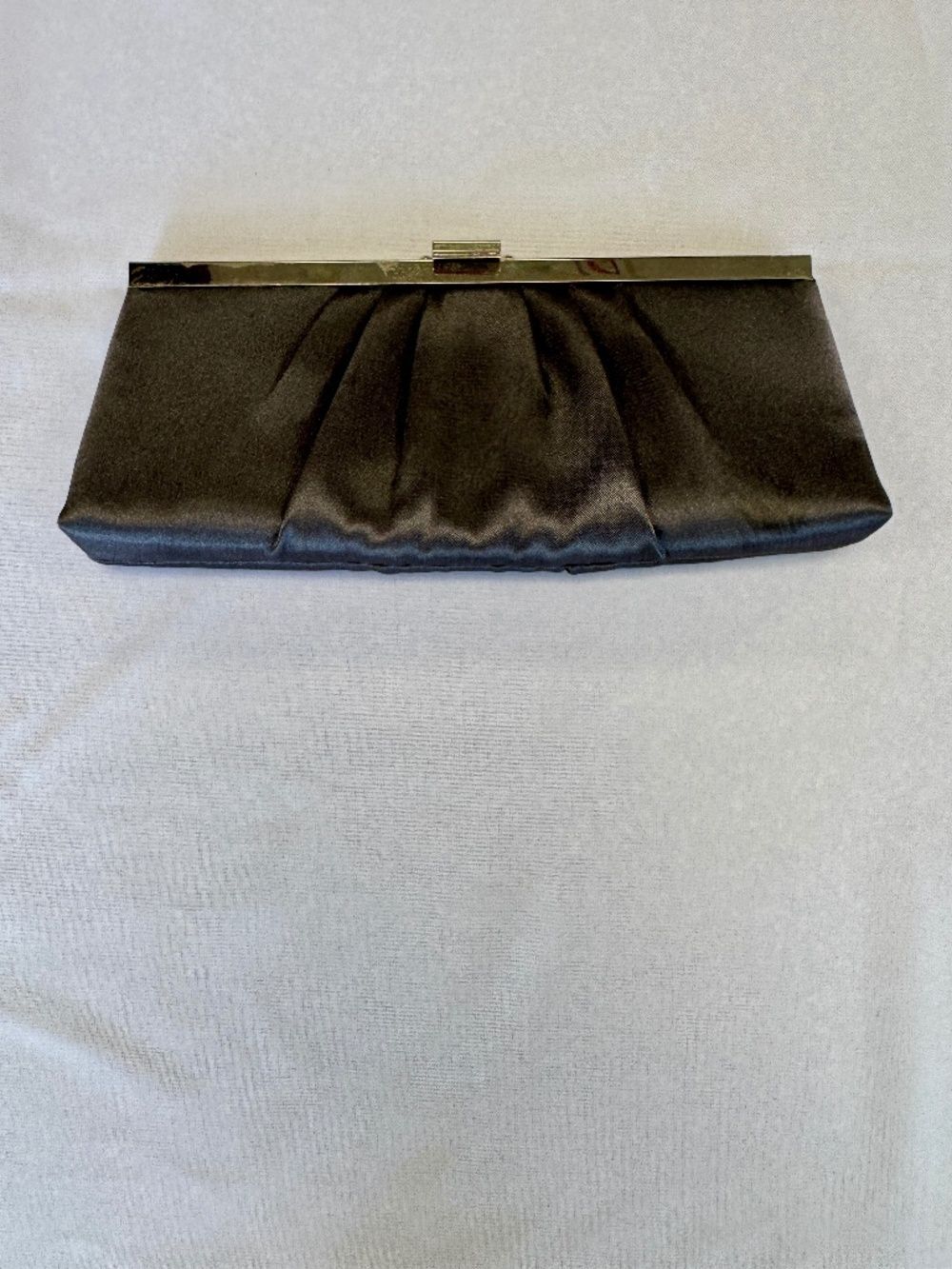 Jessica McClintock Grey Satin Evening Bag Vintage